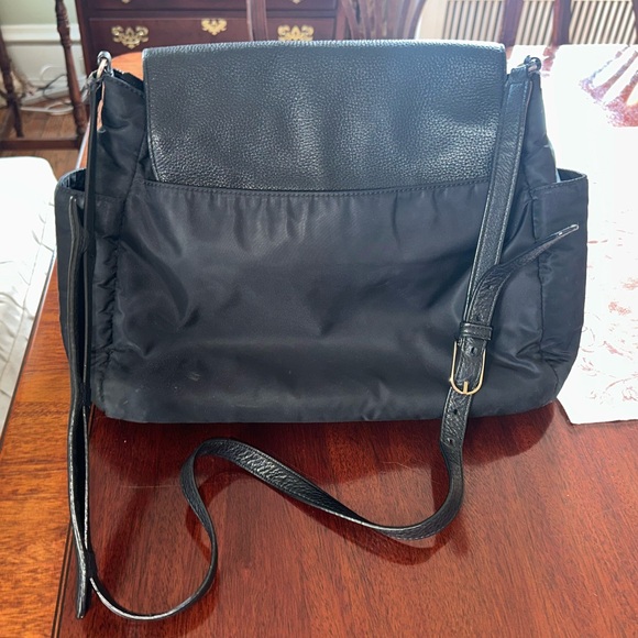 Tory Burch Thea Leather and Nylon Messenger Baby Diaper Bag - Picture 2 of 13